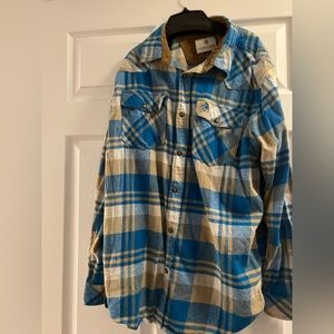 Legendary Whitetails Buck Camp Shale Plaid Flannel Shirt Mens Large
